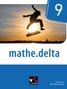"9", "mathe.delta", "Gymnasium Berlin/Brandenburg". Ein Skater springt bei Sonnenuntergang in der Luft.