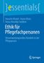 Text: "Ethik für Pflegefachpersonen. Verantwortungsvolles Handeln in der Pflegepraxis." Autoren: Annette Riedel, Karen Klotz. Logo: Springer. Hintergrund: Blauftöne., Buch