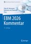 "EBM 2026 Kommentar, 15. Auflage, Peter M. Hermanns, Katharina von Pannwitz Hrsg." Logo oben links. Münzen im Hintergrund., Buch