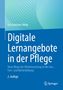 Buchtitel: "Digitale Lernangebote in der Pflege". Autor: Eva Ortmann-Welp. Blau-grünes Cover mit dekorativem Muster.