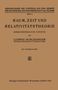 Ludwig Schlesinger: Raum, Zeit und Relativitätstheorie, Buch