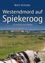 Buchtitel: "Westendmord auf Spiekeroog" von Rolf Uliczka, Genre: Ostfrieslandkrimi, Verlag: Klarant. Pferd mit Kutsche auf einer Wiese., Buch