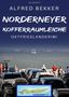 „Norderneyer Kofferraumleiche“, Menschen und Autos auf einer Fähre, Meer im Hintergrund mit einer Karte von Norderney.