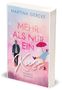 "Viel mehr als nur ein Kuss" von Martina Gercke. Zwei Personen und bunte Regenschirme vor einem rosa Hintergrund., Buch