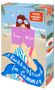 Text: "Spiegel Bestseller-Autorin", "Freya Miles", "A Bookboyfriend for Summer".  
Illustration: Frau am Strand, hält ein Buch.