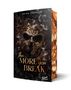 "The More You Break" von Brina Johansen, Black Edition. Goldene Maske mit floralen Mustern auf dunklem Hintergrund., Buch