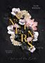 Text: "Sam Woods, Sinners, Reverse Harem, Wir sind das Ende". Florales Design aus Rosen, Magnolien, Pfingstrosen.