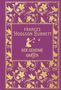 "Frances Hodgson Burnett, Der Geheime Garten" in Gold auf lila Hintergrund. Umgeben von Blumen und Vögeln., Buch