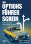 "Der Optionsführerschein: Ihre Reise zur finanziellen Freiheit." Ein gelbes Auto mit zwei Personen am Steuer.