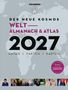 „Der neue Kosmos Welt-Almanach & Atlas 2027: Daten | Fakten | Karten“. Thema: Geopolitik. Graue Weltkarte., Buch