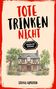 "Tote trinken nicht". "English Pub Mysteries". "The Black Dog". "Stella Cameron". Fachwerkhaus mit Garten und Bäumen., Buch