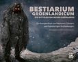 „Bestiarium Groenlandica. Die mystischen Wesen Grönlands.“ Illustration: Kreatur im Schnee mit leuchtenden Augen.
