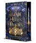 „Die Legende des letzten Drachen“, Maya Shepherd, blauer Hintergrund mit goldener Krone und floralen Elementen., Buch