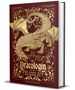 „Die Dracologin: Funken des Widerstands“ von Florian Schäfer, Elif Siebenpfeiffer. Goldener Drache auf rotem Hintergrund., Buch