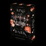 Lia Hope: KING in the DARK. Du bist seine Königin. Dark Mafia Romance. Eine Krone umgeben von orangefarbenen Rosen., Buch