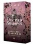„Destined Shadows“, „Silvercrest Academy II“, „Sie werden dir verfallen“. Ein Schloss vor rosa Hintergrund mit Ranken., Buch