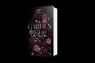 „Rosalie John, Garden of Ruin, Mosaikblume.“ Ein Buchcover mit lila Blumen und einem dekorativen Tor.