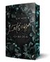 Buchtitel: „Katsuya: Ich bin dein“. Autor: S.M. Hope. Dunkler Hintergrund mit türkisfarbenen Blumen., Buch