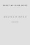 Text: "ERNST MELODIE SANFT", "ASCHENPOST", "GEDICHTE". Schlichtes, minimalistisches Design auf hellem Hintergrund., Buch