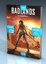 "BADLANDS", "Band 1-3", "Die komplette Serie". Eine Frau mit Cowboyhut und Pistole vor einer Wüstenkulisse., Buch