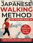 "The Japanese Walking Method for Women Over 40", "30-Minute Daily Plan." Illustration: Frau beim Gehen vor Berg., Buch