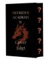 „SKYRIDER ACADEMY II“, „Cover folgt“. Braunes Drachenmotiv auf schwarzem Hintergrund., Buch