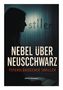 „stiller“, „NEBEL ÜBER NEUSCHWARZ“, „PSYCHOLOGISCHER THRILLER“. Silhouette einer Frau, düstere Stimmung., Buch