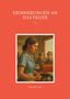 Titel: "ERINNERUNGEN AN DAS FEUER". Eine Frau mit Kratzern serviert zwei lachenden Soldaten Kaffee in einem Diner., Buch