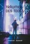 "TRÄUMER DES TODES" und "Friedrich Schmidt" in futuristischer Stadt bei Nacht mit Neonlichtern und Person im Vordergrund., Buch