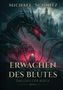 „Michael Schmitz. Erwachen des Blutes. Das Lied der Berge. Band 1.“ Illustration eines bedrohlichen Drachens vor einer Burg., Buch