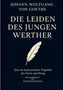 "Johann Wolfgang von Goethe: Die Leiden des jungen Werther" steht groß. Ein Feder-Logo ist unten. Herausgegeben von Edmond Bronstein., Buch