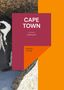 Text: "CAPE TOWN, KAPSTADT, Michael Leising." Ein Pinguin steht neben einem Felsen. Farbliche Trennungen in Orange und Rot., Buch
