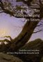 Buchtitel "Ein lyrischer Waldspaziergang im Sitzen". Hintergrund: Gemälde mit Baum vor Mond und lila Himmel., Buch