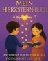 „Mein Herzstern-Buch“ und „Antworten von Mutter Maria, Freundschaft und Liebe“. Zwei Kinder, ein Junge und ein Mädchen, halten ein Buch., Buch