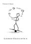 "Liebes Gedichte II" oben, ein Strichmännchen jongliert Herzen auf einem Ball stehend., Buch
