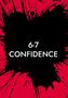 6-7 CONFIDENCE. Schwarze Tintenflecken vor rotem Hintergrund, fesselndes Design., Buch