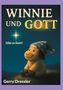 "Winnie und Gott. Gibt es Gott? Gerry Dressler." Eine Illustration eines lächelnden Schafs unter einem Nachthimmel., Buch
