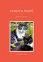 "Sammy & Paddy: Pfoten im Sturm" von Gisela Kurfürst-Meins. Zwei Katzen, eine getigert, eine schwarz, sitzen im Freien., Buch