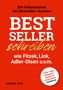 "BESTSELLER schreiben" in Weiß und Gold auf rotem Hintergrund, unten steht "wie Fitzeck, Link, Adler-Olsen u.v.m."