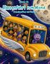 „Klasse 4b: Klassenfahrt zum Mond. Schulausflug mal anders.“ Ein fliegender Schulbus mit Kindern, gesteuert von einem Alien., Buch