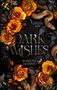 Text: "Crystal May Dark Wishes Road to Destiny". Umgeben von orange-gelben Rosen, dunklen Blättern und einer Schlange., Buch