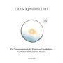 „DEIN KIND BLEIBT“, ein Trauertagebuch für Eltern und Großeltern. Illustration von Sonne und Wolken in einem Kreis., Buch