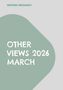 Text: "Siegfried Zwick ausch", "Other Views 2026 March". Grauer Hintergrund, grünes geometrisches Design., Buch