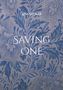 SAVING ONE. Lisa Stokes. Florales Muster in Blau auf grauem Hintergrund., Buch