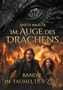 „Anett Krause, Im Auge des Drachen, Band 2, Im Taumel der Zeit“. Drachen und Menschen vor brennender Kulisse., Buch
