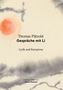 "Thomas Pätzold, Gespräche mit Li, Lyrik und Kurzprosa", Aquarellstil mit rotem Kreis und grauen Wolken., Buch