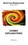 "Cosmic Explanations" von Mike Brand. Wirbelnde Farben in Gelb, Rot und Orange, die einem Strudel ähneln., Buch