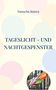„Tageslicht - und Nachtgespenster“ von Natascha Butera. Bunte Gebetsfahnen vor einem Waldhintergrund., Buch