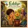 "Eddy und der kleine Samen", Untertitel: "Eine Geschichte über Freundlichkeit, Geduld und Karma." Junge und alte Dame im Garten., Buch