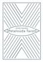 „André Gaudian, Petalóuda Tarot“. Geometrisches Muster mit parallelen und diagonal verlaufenden Linien., Buch